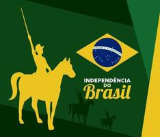 gelukkige onafhankelijkheidsposter van Brazilië vector