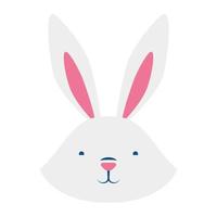 schattig Pasen konijntje hoofd karakter vector