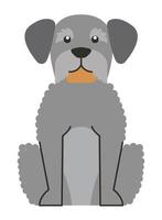 grijze hond mascotte vector