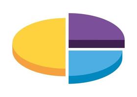 infographic taart isometrisch vector