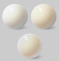 realistische 3D-bol. witte bubbel. getextureerde bal. vector