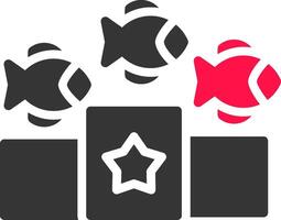 visvangst wedstrijd creatief icoon ontwerp vector