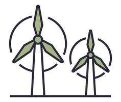 windmolens turbines vector