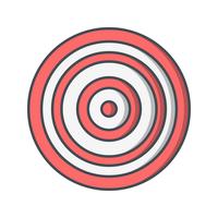 Bullseye pictogram vectorillustratie vector