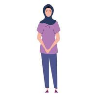 vrouw die hijab-accessoire draagt vector