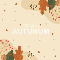 kleurrijke banner met herfst gevallen bladeren. abstracte herfst achtergrond voor sociale netwerken. websjabloon voor uitnodiging voor evenementen, kortingsbon, reclame- en promotionele evenementen - vector