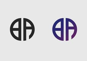 ba brief logo vector sjabloon creatief modern vorm kleurrijk monogram cirkel logo bedrijfslogo raster logo