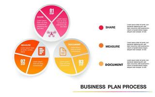 infographic sjabloon voor bedrijf 3 stap optie modern ontwerp planning, gegevens, strategie, diagram vector