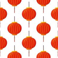 Chinese rood papier lichten licht straten China vector