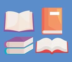 educatieve boeken set vector