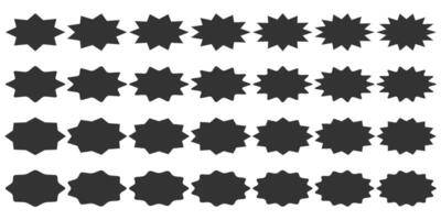 verzameling van sterrenbeeld insigne etiket voor uitverkoop Promotie. zwart silhouet sticker set. vector