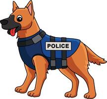 Politie hond tekenfilm gekleurde clip art illustratie vector