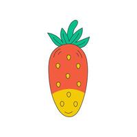 aardbei fruit cartoon vectorillustratie vector