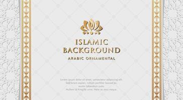 vector Arabisch Islamitisch elegant wit en gouden luxe achtergrond met decoratief Islamitisch boog
