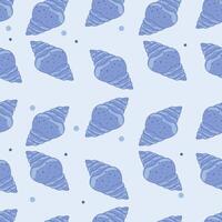 naadloos patroon met kleurrijk schelpen Aan een blauw achtergrond. kan worden gebruikt in textiel industrie voor behang, affiches, omhulsel papier en andere ontwerpen. vector