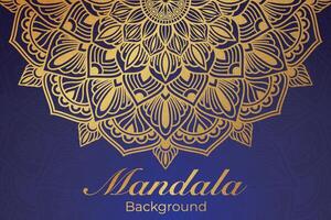 luxueus mandala patroon achtergrond, luxe mandala uitnodiging groet kaart ontwerp, circulaire patroon vector ontwerp,