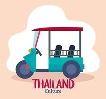 thailand cultuur winkelwagen vector