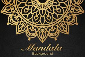 luxueus mandala patroon achtergrond, luxe mandala uitnodiging groet kaart ontwerp, circulaire patroon vector ontwerp,