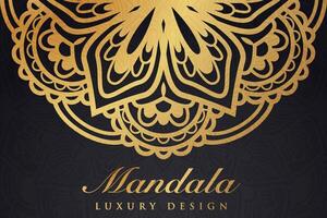 luxueus mandala patroon achtergrond, luxe mandala uitnodiging groet kaart ontwerp, circulaire patroon vector ontwerp,