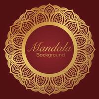 luxueus mandala patroon achtergrond, luxe mandala uitnodiging groet kaart ontwerp, circulaire patroon vector ontwerp,