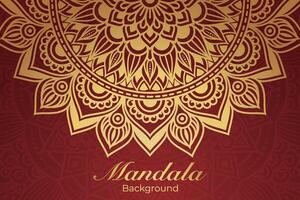 luxueus mandala patroon achtergrond, luxe mandala uitnodiging groet kaart ontwerp, circulaire patroon vector ontwerp,