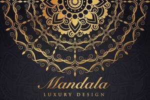 luxueus mandala patroon achtergrond, luxe mandala uitnodiging groet kaart ontwerp, circulaire patroon vector ontwerp,