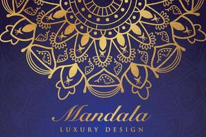 luxueus mandala patroon achtergrond, luxe mandala uitnodiging groet kaart ontwerp, circulaire patroon vector ontwerp,