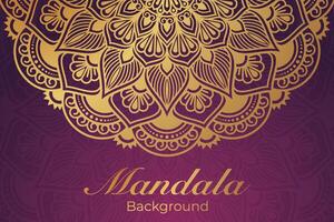 luxueus mandala patroon achtergrond, luxe mandala uitnodiging groet kaart ontwerp, circulaire patroon vector ontwerp,