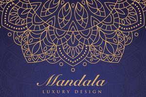 luxueus mandala patroon achtergrond, luxe mandala uitnodiging groet kaart ontwerp, circulaire patroon vector ontwerp,