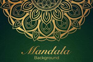 luxueus mandala patroon achtergrond, luxe mandala uitnodiging groet kaart ontwerp, circulaire patroon vector ontwerp,