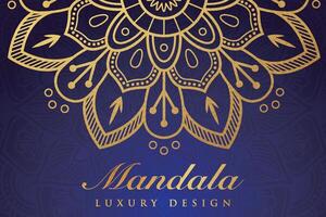 luxueus mandala patroon achtergrond, luxe mandala uitnodiging groet kaart ontwerp, circulaire patroon vector ontwerp,