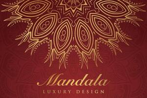 luxueus mandala patroon achtergrond, luxe mandala uitnodiging groet kaart ontwerp, circulaire patroon vector ontwerp,