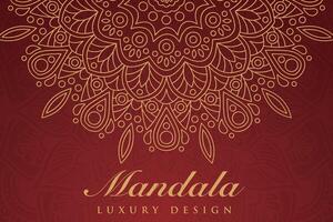 luxueus mandala patroon achtergrond, luxe mandala uitnodiging groet kaart ontwerp, circulaire patroon vector ontwerp,