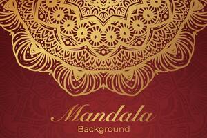 luxueus mandala patroon achtergrond, luxe mandala uitnodiging groet kaart ontwerp, circulaire patroon vector ontwerp,