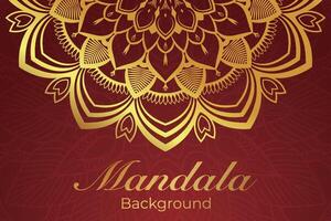 luxueus mandala patroon achtergrond, luxe mandala uitnodiging groet kaart ontwerp, circulaire patroon vector ontwerp,