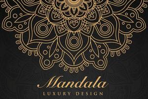 luxueus mandala patroon achtergrond, luxe mandala uitnodiging groet kaart ontwerp, circulaire patroon vector ontwerp,