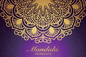 luxueus mandala patroon achtergrond, luxe mandala uitnodiging groet kaart ontwerp, circulaire patroon vector ontwerp,