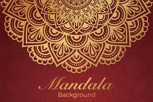 luxueus mandala patroon achtergrond, luxe mandala uitnodiging groet kaart ontwerp, circulaire patroon vector ontwerp,