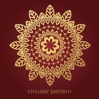 luxe mandala patroon achtergrond, circulaire patroon vector ontwerp