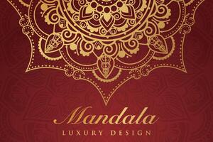 luxueus mandala patroon achtergrond, luxe mandala uitnodiging groet kaart ontwerp, circulaire patroon vector ontwerp,