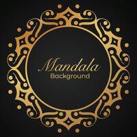 luxueus mandala patroon achtergrond, luxe mandala uitnodiging groet kaart ontwerp, circulaire patroon vector ontwerp,