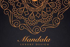 luxueus mandala patroon achtergrond, luxe mandala uitnodiging groet kaart ontwerp, circulaire patroon vector ontwerp,