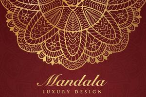 luxueus mandala patroon achtergrond, luxe mandala uitnodiging groet kaart ontwerp, circulaire patroon vector ontwerp,