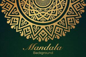 luxueus mandala patroon achtergrond, luxe mandala uitnodiging groet kaart ontwerp, circulaire patroon vector ontwerp,