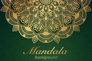 luxueus mandala patroon achtergrond, luxe mandala uitnodiging groet kaart ontwerp, circulaire patroon vector ontwerp,