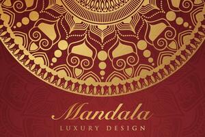 luxueus mandala patroon achtergrond, luxe mandala uitnodiging groet kaart ontwerp, circulaire patroon vector ontwerp,