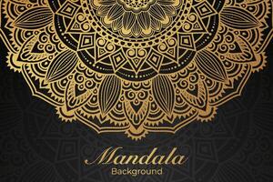 luxueus mandala patroon achtergrond, luxe mandala uitnodiging groet kaart ontwerp, circulaire patroon vector ontwerp,