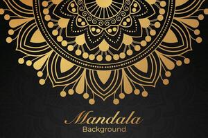 luxueus mandala patroon achtergrond, luxe mandala uitnodiging groet kaart ontwerp, circulaire patroon vector ontwerp,