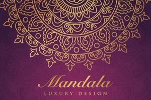 luxueus mandala patroon achtergrond, luxe mandala uitnodiging groet kaart ontwerp, circulaire patroon vector ontwerp,