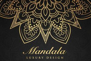 luxueus mandala patroon achtergrond, luxe mandala uitnodiging groet kaart ontwerp, circulaire patroon vector ontwerp,